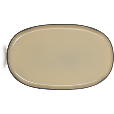 [19265] Bord ovaal walled 35.5x21.8cm Caractère nutmeg