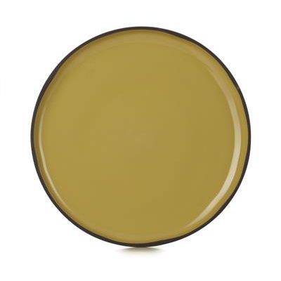[19295] Bord walled 21.0cm Caractère tumeric