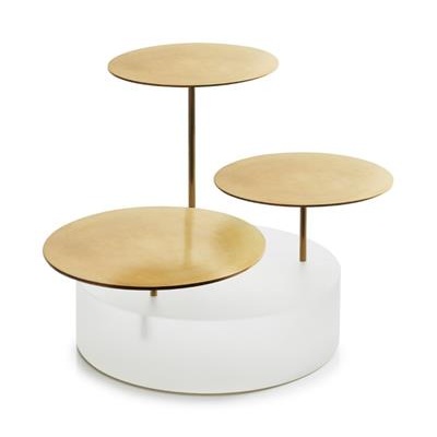 [52476] Etagere bricks rond goud 3-delig Mealplak