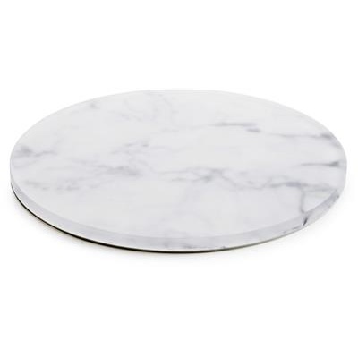 [55366] Serveerplateau rd 20.0cm Mealplak white marble