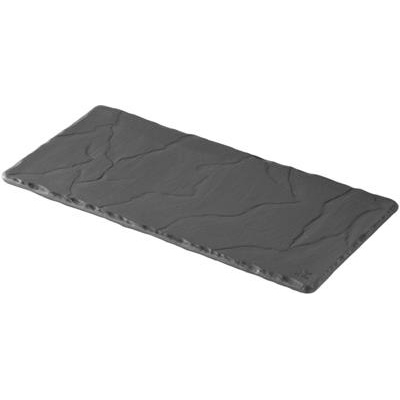 [55410] Leisteen rechthoek 25.0x12.0cm Basalt