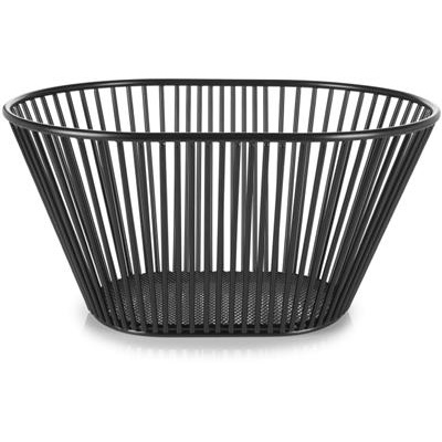[58221] Fruit/broodmand ovaal 32.1x23.9cm wire black Fil