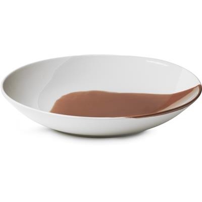 [58348] Bord diep coupe 24.0cm cognac white Confluence