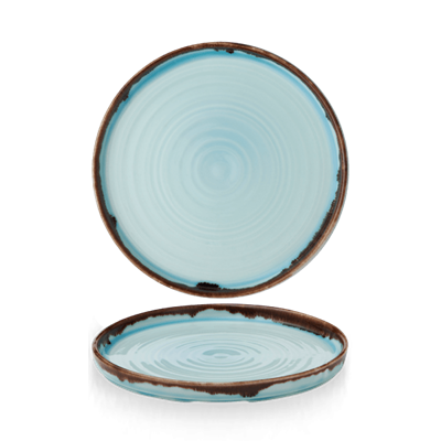 [16156] Bord walled 21.0cm Harvest Turquoise wp211