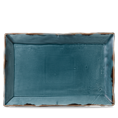 [16553] Schaal rh 34.5x23.3cm Harvest Blue dr341