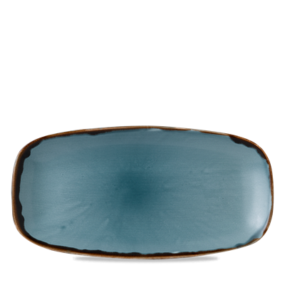 [16569] Schaal oblong 29.8x15.3cm Harvest Blue xo111