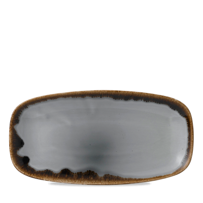 [16573] Schaal oblong 29.8x15.3cm Harvest grey xo111