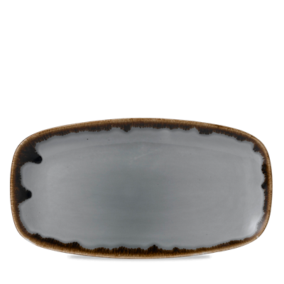 [16574] Schaal oblong 35.5x18.9cm Harvest grey xo141