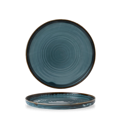 [33008] Bord walled 21.0cm Harvest Blue wp211