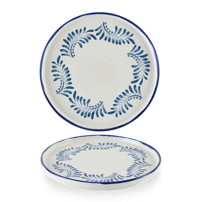 [52724] Bord walled 26.0cm Harvest Mediterranean Ink wp261