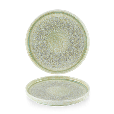 [53212] Bord walled 21.0cm Harvest Grain Speckled Green wp211