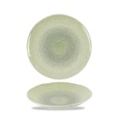 [53213] Bord diep coupe 25.0cm Harvest Grain Speckled Green dc251