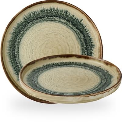 [58140] Bord walled 21.0cm Harvest Flare Linen wp211