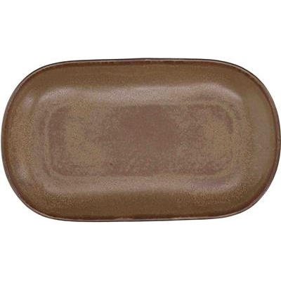 [53709] Schaal ovaal 24.0x14.0 cm Terracotta brown