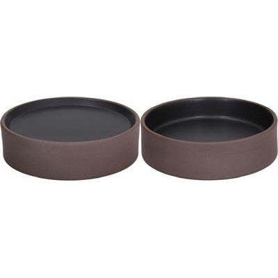 [57326] Kom 12.0 cm Elipse double faced moca black