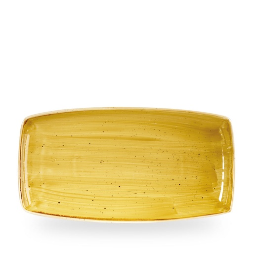 [0236] Schaal rechthoek 35.5x18.9cm Stonecast mustard yellow