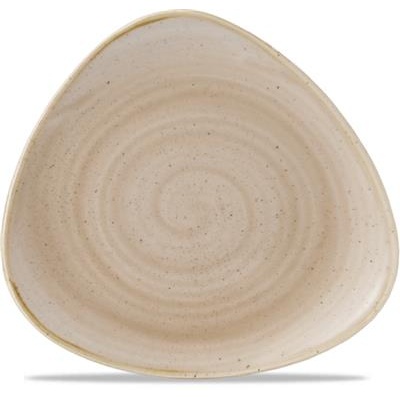 [52412] Bord driehoek 19.2cm Stonecast nutmeg cream
