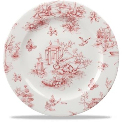 [57290] Bord plat 21.0cm cranberry toile Vintage Prints