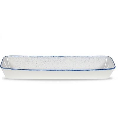 [57318] Schaal rechthoek 53x16x(h)6.2cm Stonecast Hints Indigo Blue