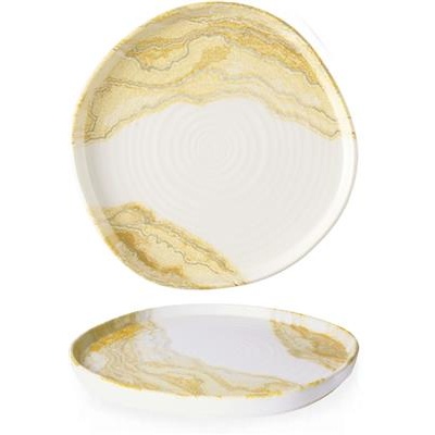 [58064] Bord walled 21.0cm Inked Tide Gold