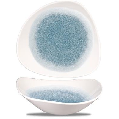 [58196] Kom driehoek 23.5cm Studio Prints Raku blue