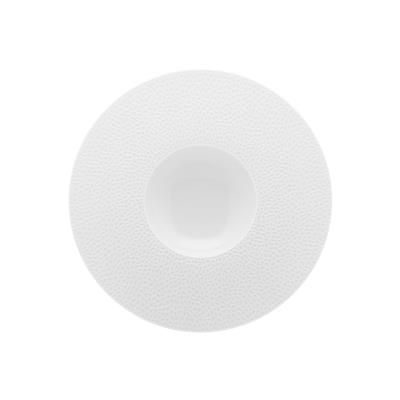 [15957] Bord diep 30.0cm Fragment satin wit