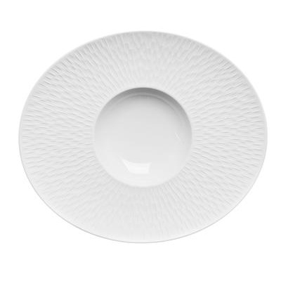 [16810] Bord diep ov. 30.0x 26.0cm Boreal Satin wit