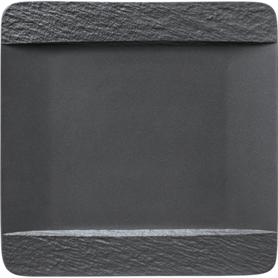 [14107] Bord plat 28.0x28.0cm The Rock Black 2610