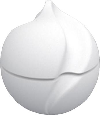[52669] Kom m/deksel 9.5cm The Tablet Super Ball wit mat
