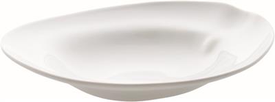 [54909] Bord diep 25.0cm Shell wit glans