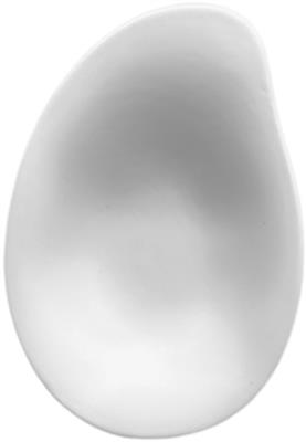 [55000] Schaaltje 10.5x7.5x(h)2.0cm Tears drop wit mat