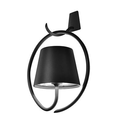 [53516] Hanglamp met Haakje 14.0cm Poldina dark grey