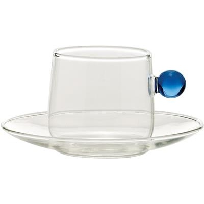 [53974] Kop met Schotel 22.0cl Bilia blue
