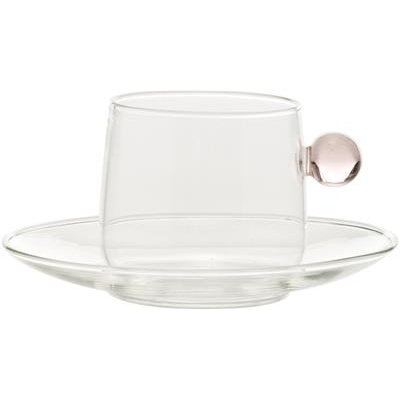 [53975] Kop met Schotel 22.0cl Bilia pink