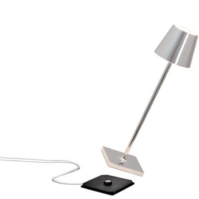 [54837] Tafellamp Led 27.5cm Poldina Micro silver glossy