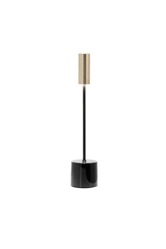 [58501] Tafellamp Led 28.6cm Carolina black En Brass