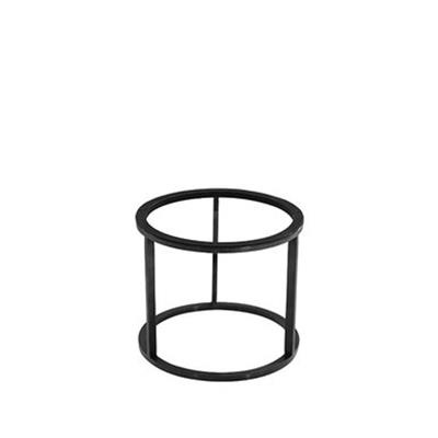 [52574] Buffetverhoger rond 21.8(h)18.0cm black Rvs Tilt