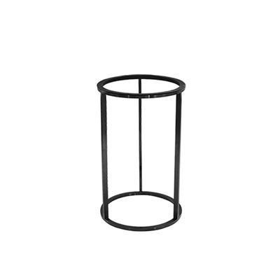 [52576] Buffetverhoger rond 21.8(h)35.0cm black Rvs Tilt