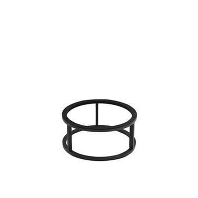 [52863] Buffetverhoger rond 21.8(h)9.5cm black Rvs Tilt