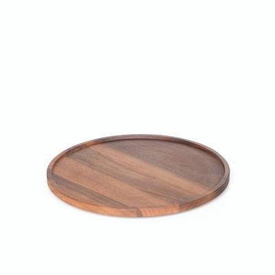 [52865] Houten plank rond 32.0cm walnut Plinth Tilt