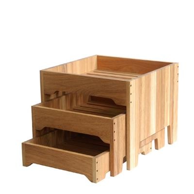 [52873] Buffetstandaard rechthoek 39.5x39.5cm oak Rustic