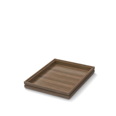 [52925] Houten tray 1/2GN (h)4.0cm walnut Flow