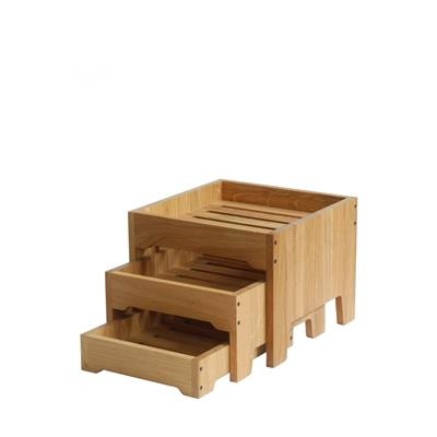 [52988] Buffetstandaard 28.0x28.0(h)22.0cm oak Rustic