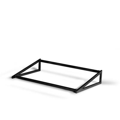 [53030] Buffetverhoger rechthoek 1/1GN(h)9.7cm Rvs black Flow
