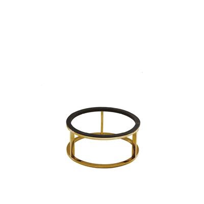 [53079] Buffetverhoger rond 21.8(h)9.5cm Messing Tilt