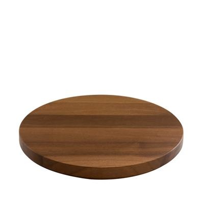 [53086] Houten plank rond 21.8cm walnut Plinth Tilt