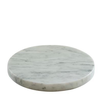 [53087] Serveerplateau rond 21.8cm white Marble Plinth Tilt
