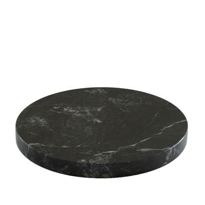 [53088] Serveerplateau rond 21.8cm black Marble Plinth Tilt