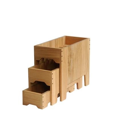 [53096] Buffetstandaard rechthoek 19.7x39.5(h)33.0cm oak Rustic