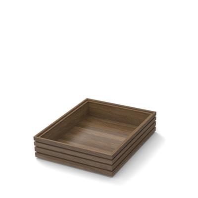 [53112] Houten tray 1/2GN (h)7.5cm walnut Flow